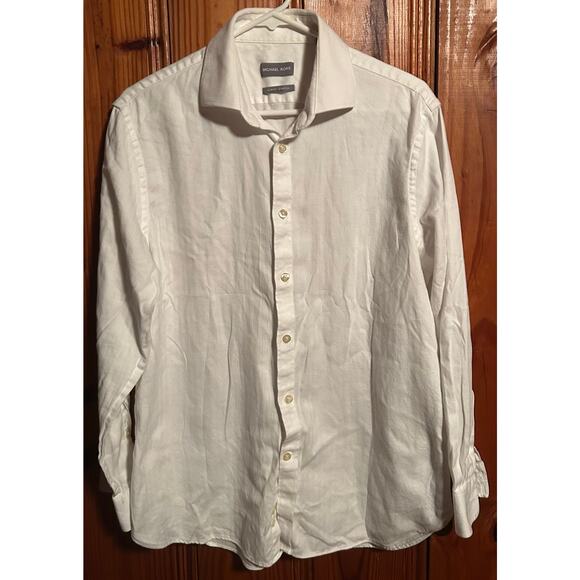 Mens Michael Kors long sleeve button up cotton shirt size large - Picture 1 of 3